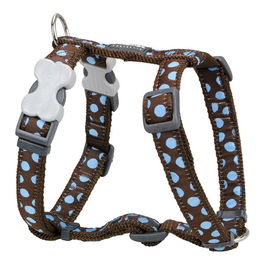 Red Dingo RD Style Spots Arnés para Perro Azul Nylon 25mm Cuello 46-76cm Cuerpo 56-80cm