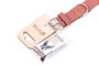 Gloria Collar Oasis 70 cm X 30 mm Rosa para Perro, Piel Nobuck Doble Capa Costura Reforzada