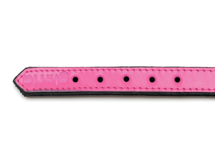 Gloria Collar Piel Acolchado 50 cm X 25 mm Fuxia