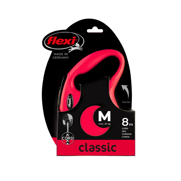 Flexi Classic M Cordon Rojo 8m