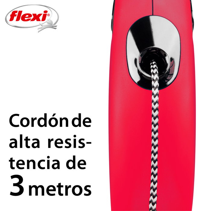 Flexi Classic XS Cordón Rojo 3m para hasta 8kg