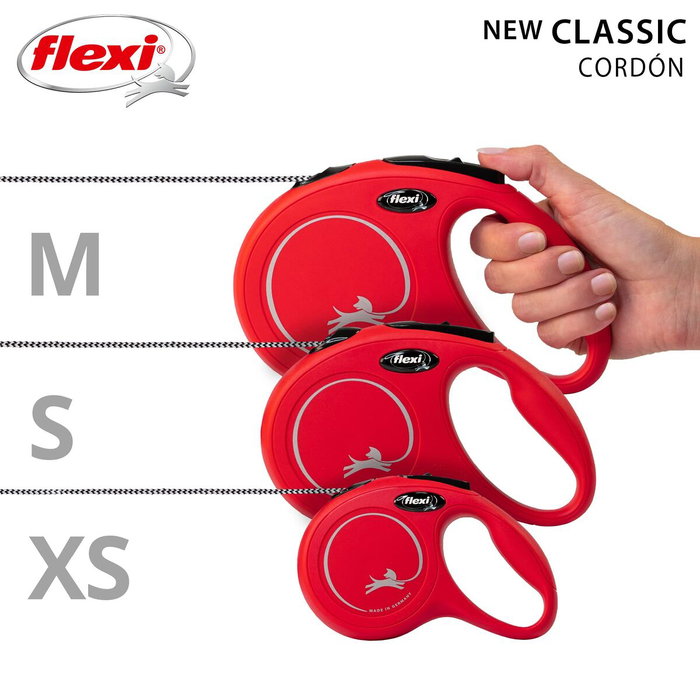 Flexi Classic XS Cordón Rojo 3m para hasta 8kg