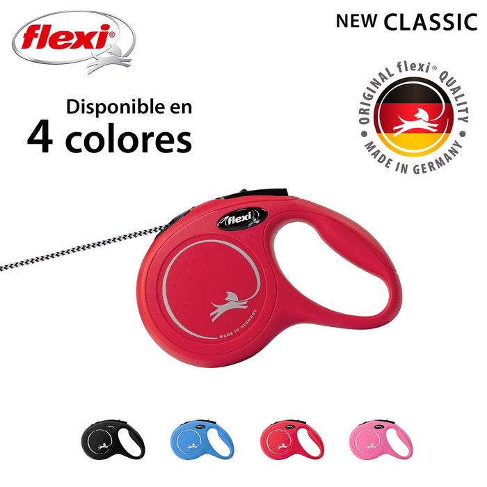 Flexi Classic XS Cordón Rojo 3m para hasta 8kg