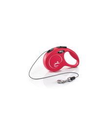 Flexi Correa Classic Rojo 3M XS para Perros Pequeños Hasta 8 kg, Fabricado en Alemania