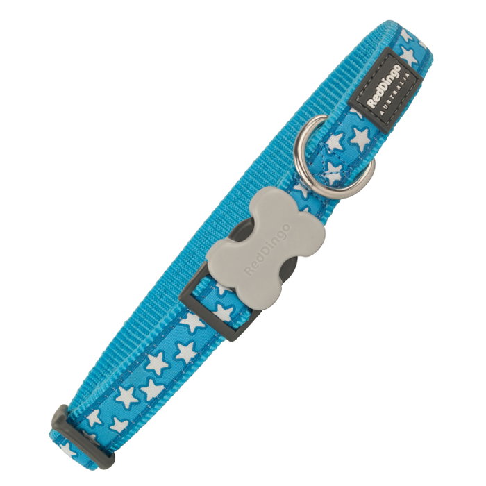 Collar para Perro Red Dingo Estrella Estrellas (1,5 x 24-36 cm) Collar para Perro Red Dingo Estrella Estrellas (1,5 x 24-36 cm)