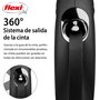 Flexi Classic Correa Extensible de Cinta, 5m, Negro, Talla M