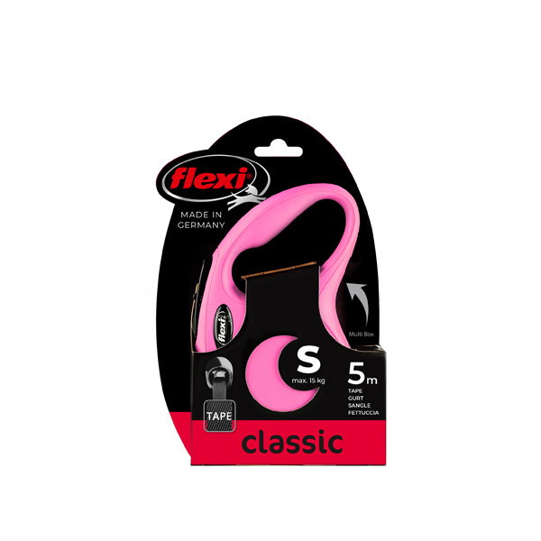 Flexi New Classic Rosa con Cordón 5m Talla S