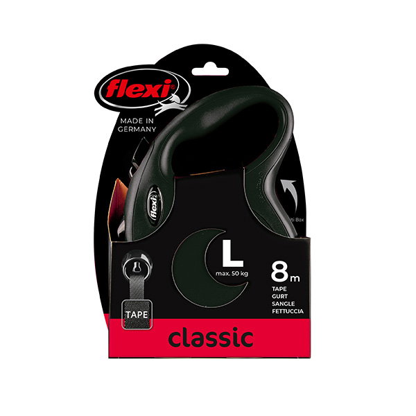 Flexi New Classic L Cinta 8m Negro