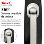 Flexi Comfort Correa Extensible de Cinta 5m Negro S (hasta 15kg)
