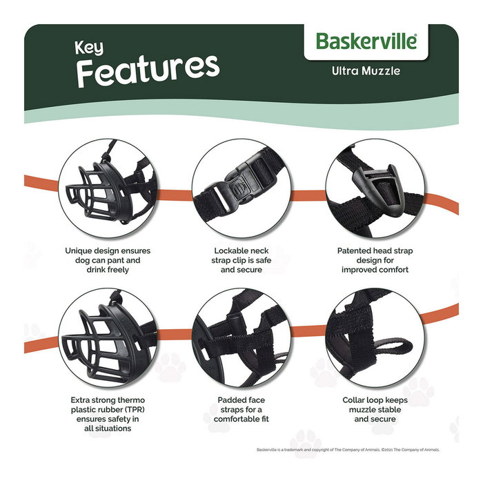 Company Of Animals Baskerville Ultra Muzzle Negro