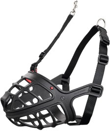 Hunter Bozal Albury 4, Medidas Máx. Hocico 7cm Contorno 25cm Cuello 69cm, Protección Integrada Anti Veneno, Negro