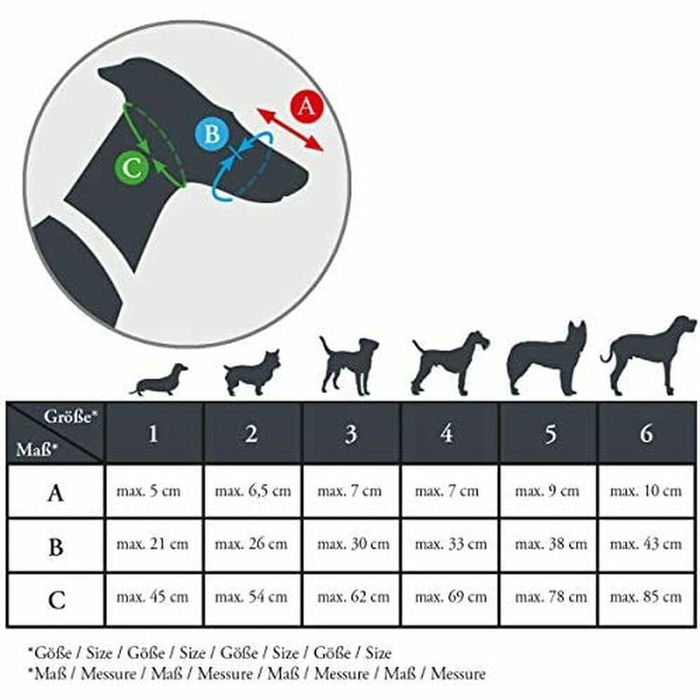 Hunter Bozal Albury 5 Negro para Perros Pequeños Medidas A 8.5cm B 30cm C 78cm con Protección