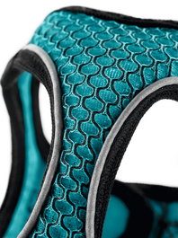 Hunter Arnés Hilo Comfort M Malla 3D Turquesa Cuello 55-60 cm Pecho 58-65 cm