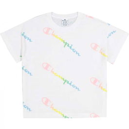 Camiseta de Manga Corta Mujer Champion 114092-WL001 Blanco (L)