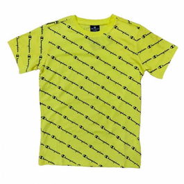 Camiseta de Manga Corta Infantil Champion Multilogo Amarillo