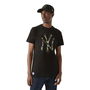 Camiseta de Manga Corta Hombre New Era 12827252 Negro (XL)