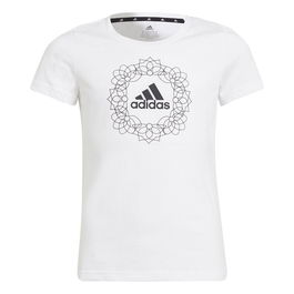 Camiseta de Manga Corta Infantil Adidas Graphic Blanco