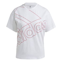 Camiseta de Manga Corta Mujer Adidas Giant Logo Blanco