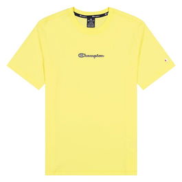 Camiseta Deportiva de Manga Corta Champion Crewneck M Amarillo