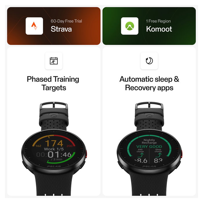 Polar Pacer Pro S/L Reloj Deportivo GPS Unisex, Pantalla MIP 1.2", 32 GB, Resistente al Agua 50 m, Negro Gris, 45 mm