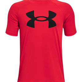 Camiseta de Manga Corta Infantil Under Armour Tech Big Logo Rojo