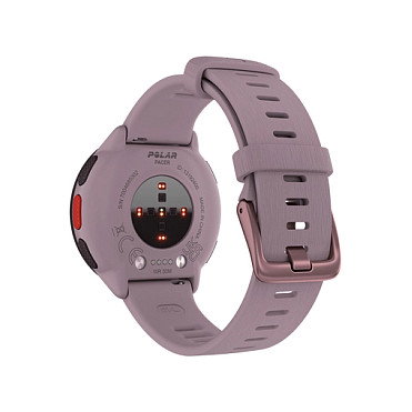 Polar Pacer GPS, Reloj Deportivo Unisex con GPS, 45 mm, Pantalla MIP de 1.2", Resistente al Agua 50 m, Monitor de Frecuencia Cardíaca, Color Púrpura, Banda Silicona S/L, Ref. Pacer