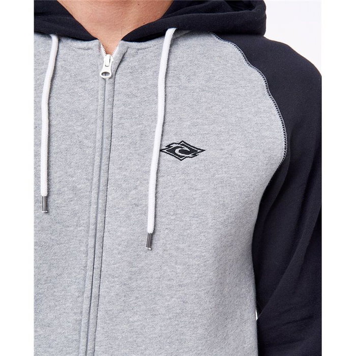 Sudadera con Capucha Hombre Rip Curl Embroid Hooded Zip Thru Gris claro 37