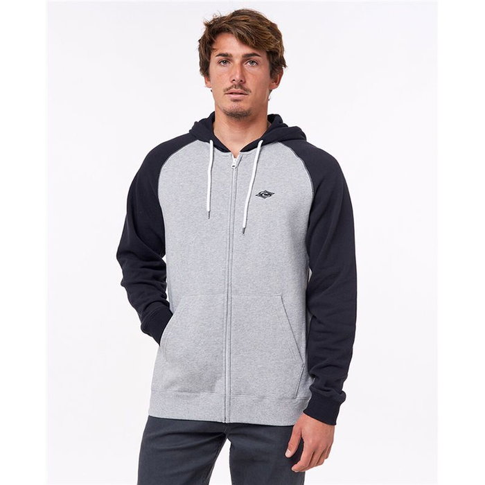 Sudadera con Capucha Hombre Rip Curl Embroid Hooded Zip Thru Gris claro 37