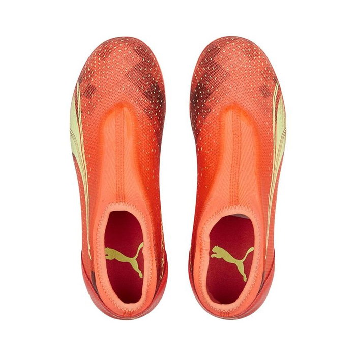 Botas de Fútbol para Niños Puma Ultra Match LL MG Naranja 13-14 Años