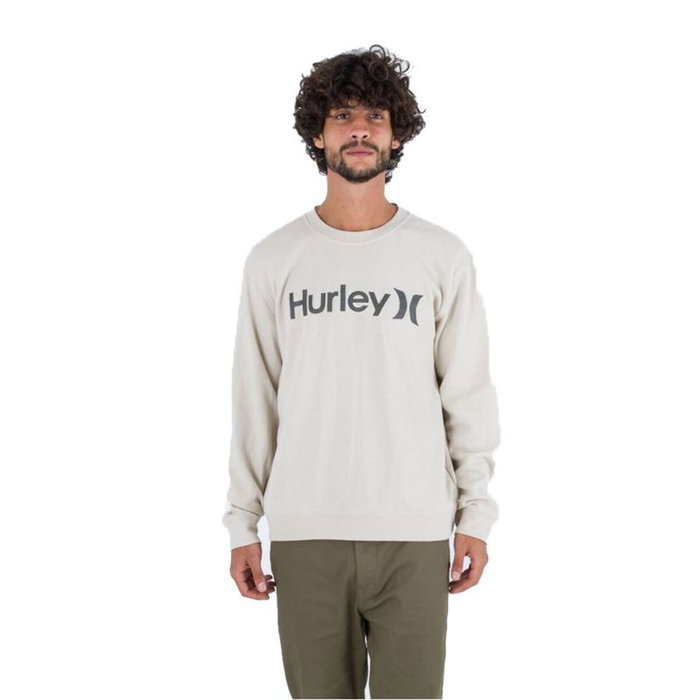 Sudadera sin Capucha Hombre Hurley OO Solid Summer Blanco Natural Sudadera sin Capucha Hombre Hurley OO Solid Summer Blanco Natural