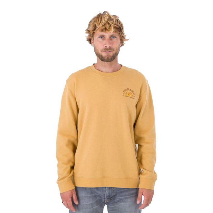 Sudadera sin Capucha Hombre Hurley No Bummers Ocre 40,5 Sudadera sin Capucha Hombre Hurley No Bummers Ocre 40,5