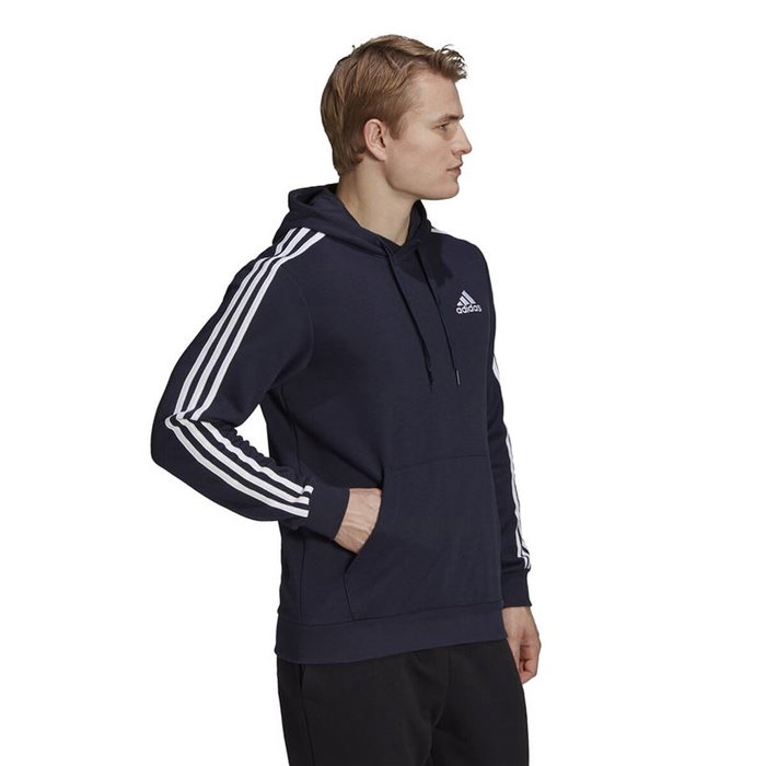 Sudadera con Capucha Hombre Adidas Essentials 3 Bandas Azul oscuro