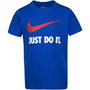 Camiseta de Manga Corta Infantil Nike Swoosh Azul 12-13 Años