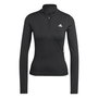 Camiseta de Manga Larga Mujer Adidas Hyperglam 1/4-Zip Negro 41