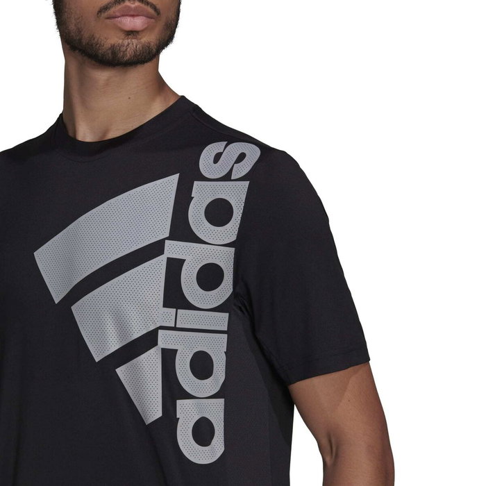 Camiseta de Manga Corta Hombre Adidas Big Badge Negro
