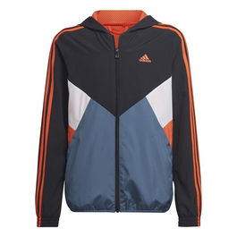 Chaqueta Deportiva para Niños Adidas Colorblock Negro