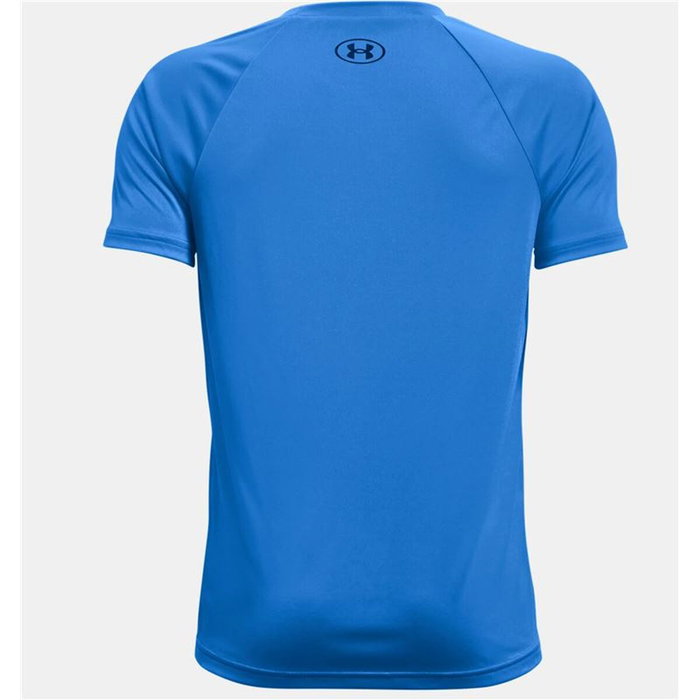 Camiseta de Manga Corta Infantil Under Armour Tech Hybrid Azul 16 Años