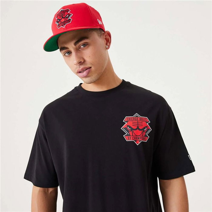 Camiseta de Manga Corta Hombre New Era Championship Chicago Bulls Negro