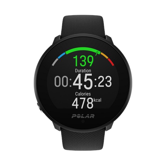 Polar Unite Reloj Deportivo Negro, Pulsera S-L, con Monitor de Frecuencia Cardíaca, GPS vía Teléfono, Resistente al Agua