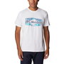 Camiseta Deportiva de Manga Corta Columbia Sun Trek™ Graphic Blanco