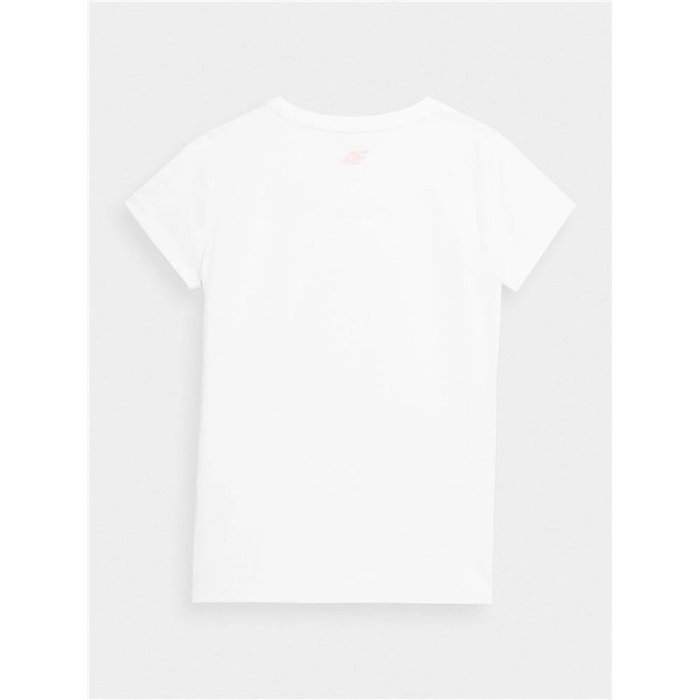Camiseta de Manga Corta Infantil 4F JTSD005 Blanco S