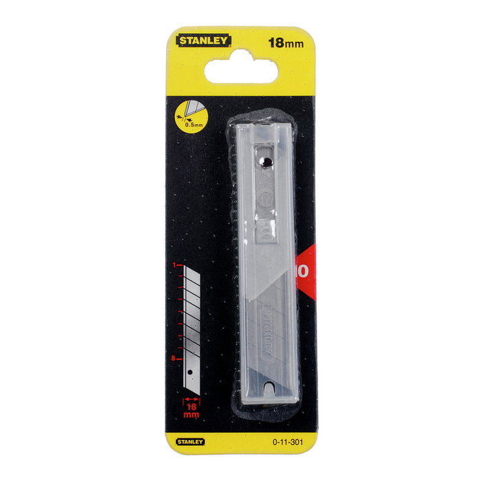 STANLEY Pack de 10 Hojas Segmentadas de 18 mm STANLEY Pack de 10 Hojas Segmentadas de 18 mm