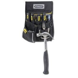 STANLEY 1-96-181 Cinturón Portaherramientas de Nylon con Parte Trasera Acolchada y Bolsas Organizadoras, Negro