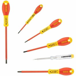 Stanley Juego de 6 destornilladores aislados 1000V Fatmax con probador
