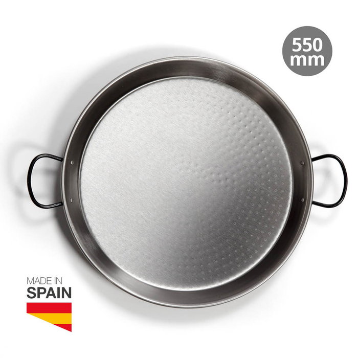 Vaello Paellera de acero pulido Ø550mm para 14-16 raciones Vaello Paellera de acero pulido Ø550mm para 14-16 raciones