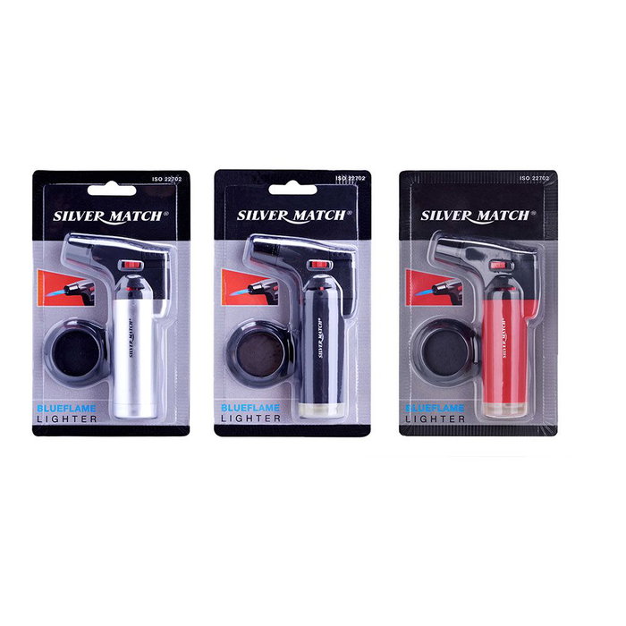 Silver Match Encendedor Electrónico Gastorch Llama Azul Recargable Blister Colores Surtidos