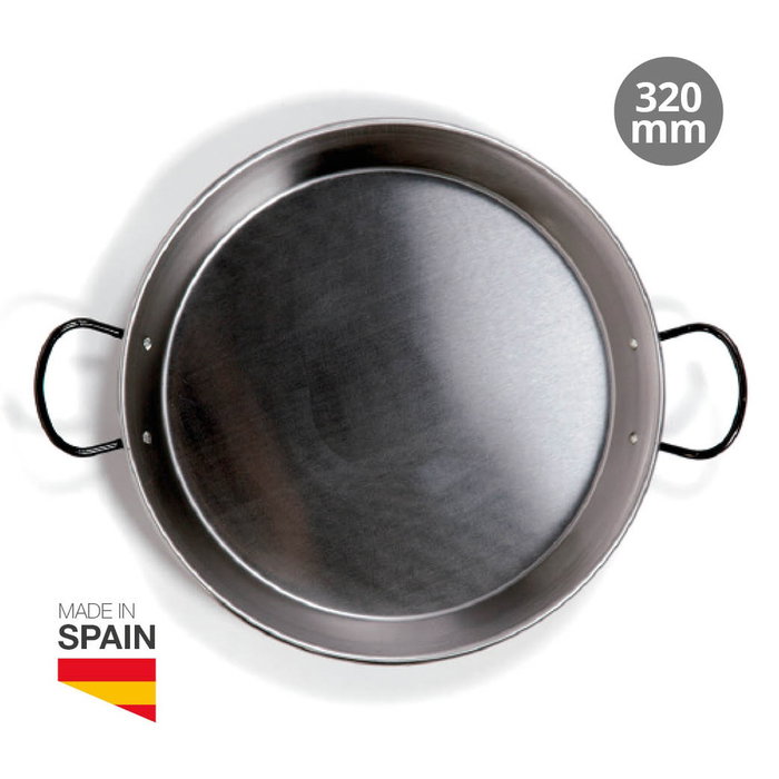 Vaello Paellera de Acero Pulido de 32 cm para 5 Personas