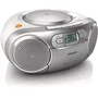 Philips AZ127/12 Radio y CD portátil con Casete y Bass Boost, Gris