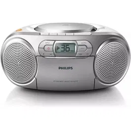 Philips Radio CD AZ127/12 2W con Cable y a Pilas Gris