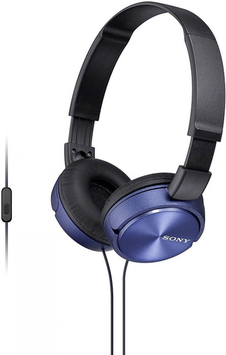 Sony MDR-ZX310AP Auriculares de Diadema Azules con Micrófono